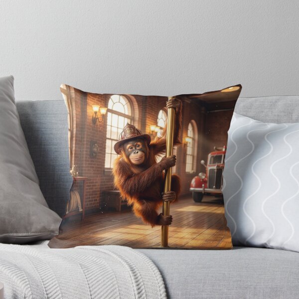Item preview, Young Orangutan Takes Over the Fire Station designed and sold by Tridentulus.