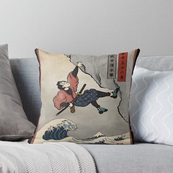 Item preview, Samurai Bouldering Ukiyo-e Wave Art designed and sold by Gamaza-Eggs.