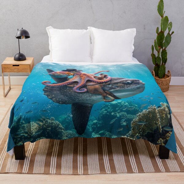Item preview, Octopus Cowboy Rides an Ocean Sunfish designed and sold by Tridentulus.