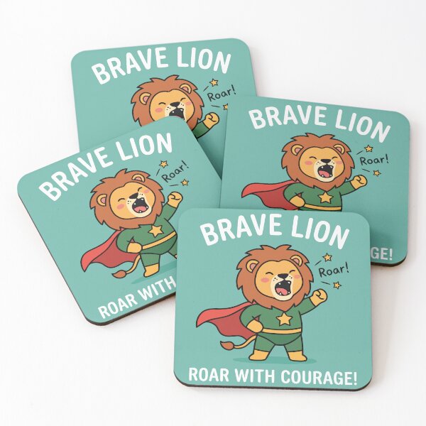 Item preview, Brave Lion Roar With Courage Superhero Animal Art designed and sold by Amir Faysal.