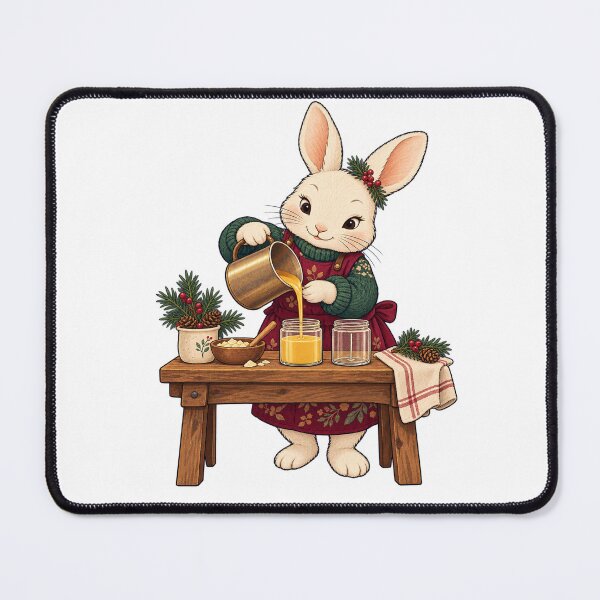 Item preview, Warm Wax Pour - Cozy Winter Candle Studio Bunny designed and sold by narinzoon.