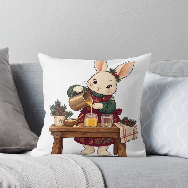 Item preview, Warm Wax Pour - Cozy Winter Candle Studio Bunny designed and sold by narinzoon.
