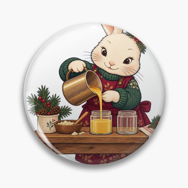Item preview, Warm Wax Pour - Cozy Winter Candle Studio Bunny designed and sold by narinzoon.