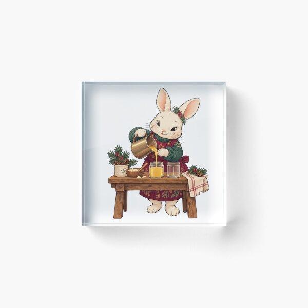Item preview, Warm Wax Pour - Cozy Winter Candle Studio Bunny designed and sold by narinzoon.