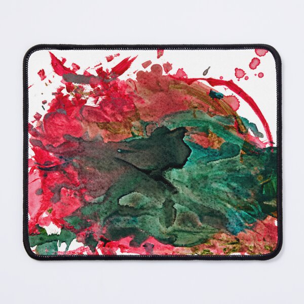 Item preview, Crimson & Evergreen Abstract Painting – The Young Artist Collection designed and sold by UrsaOasis.