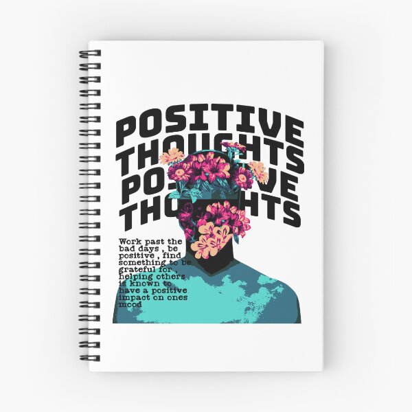 Item preview, POSITIVE THOUGHTS - Collage and quote (Black) designed and sold by Discothreadz.