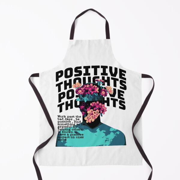 Item preview, POSITIVE THOUGHTS - Collage and quote (Black) designed and sold by Discothreadz.