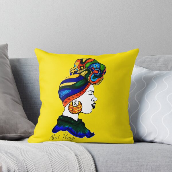 Item preview, Black Woman Art – Colourful Headwrap Illustration designed and sold by byabiiparis.