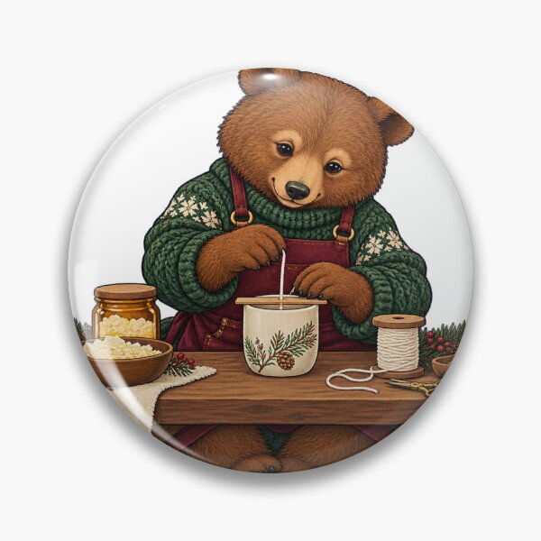 Item preview, Wick Setting - Cozy Winter Candle Studio Bear designed and sold by narinzoon.