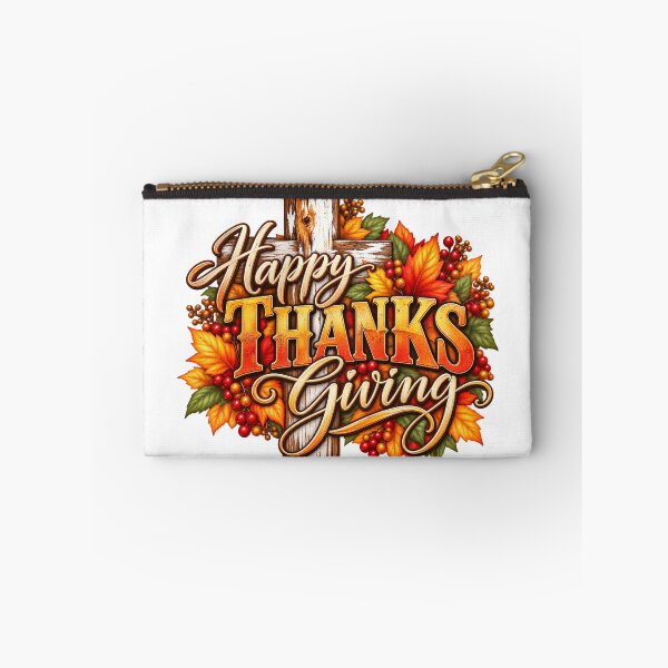 Item preview, Christian Wooden Cross Happy Thanksgiving Autumn Floral Graphic designed and sold by GardnerOConner.