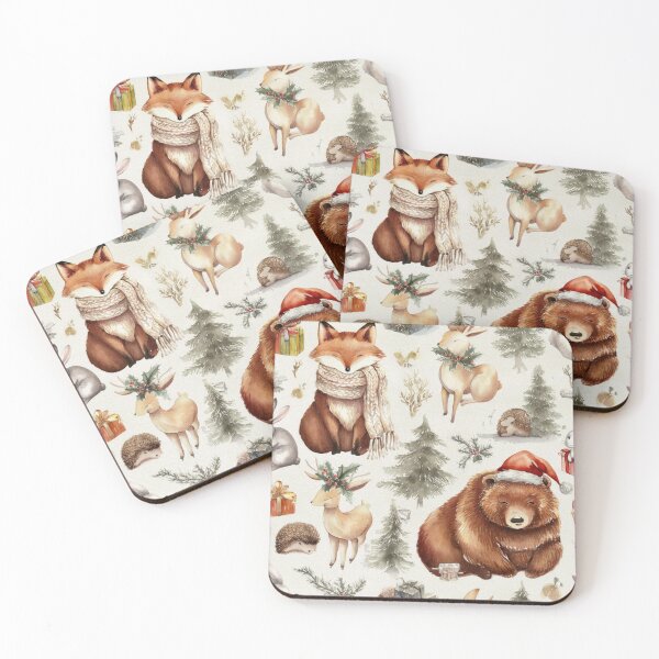 Item preview, Whimsical Christmas Woodland Friends designed and sold by Dream Bloom Gallery.