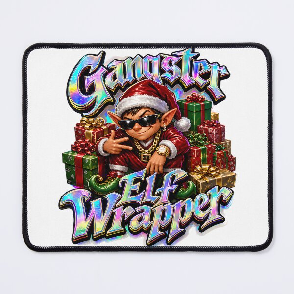Item preview, Funny Gangster Elf Wrapper Christmas Design designed and sold by DesignsByLitz.