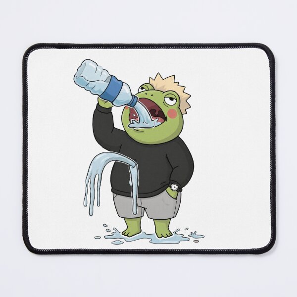 Item preview, Funny Leaking Water Bottle Frog Funny Surreal Art designed and sold by glossy-frogs.