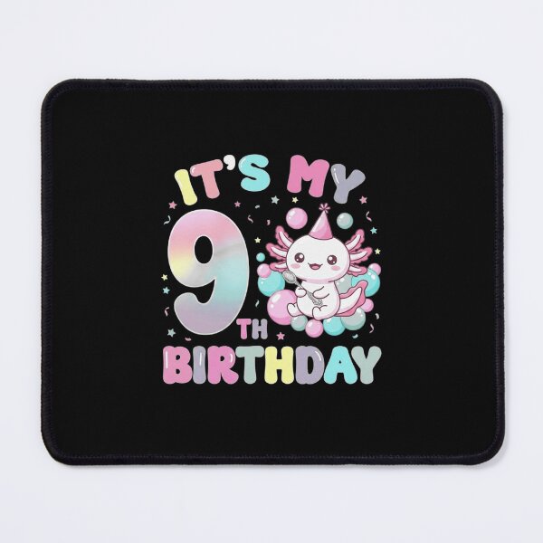 Item preview, It’s My 9th Birthday Cute Axolotl Party Celebration designed and sold by MiALopezArt.