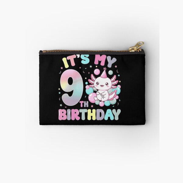 Item preview, It’s My 9th Birthday Cute Axolotl Party Celebration designed and sold by MiALopezArt.
