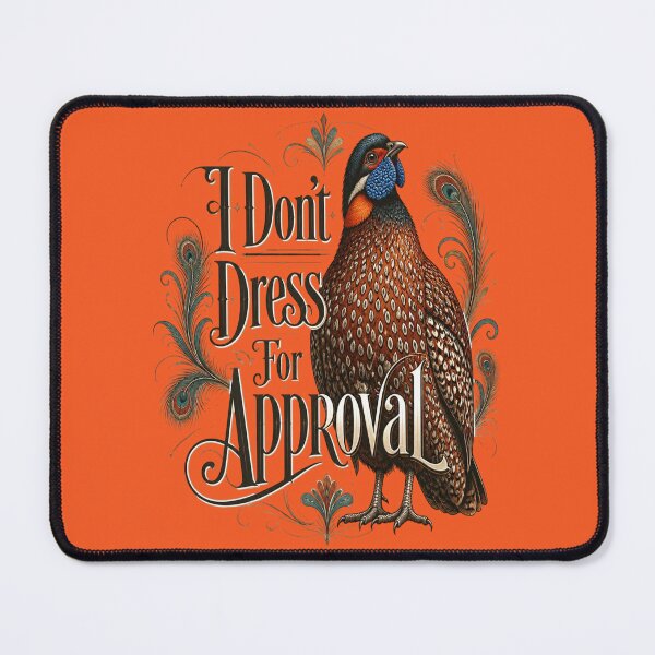 Item preview, Blyth's Tragopan Shirt - I Don't Dress For Approval - Vintage Couture Exotic Bird Tee - Art Nouveau Pheasant Apparel designed and sold by Max Store.
