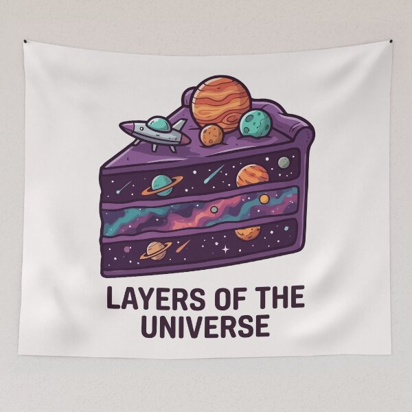 Item preview, Layers Of The Universe Space Cake Cosmic Dessert Art designed and sold by Amir Faysal.