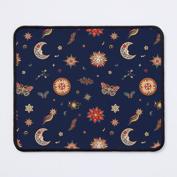 Item preview, Celestial Solstice Folk Art Seamless Pattern designed and sold by 89BLACK.