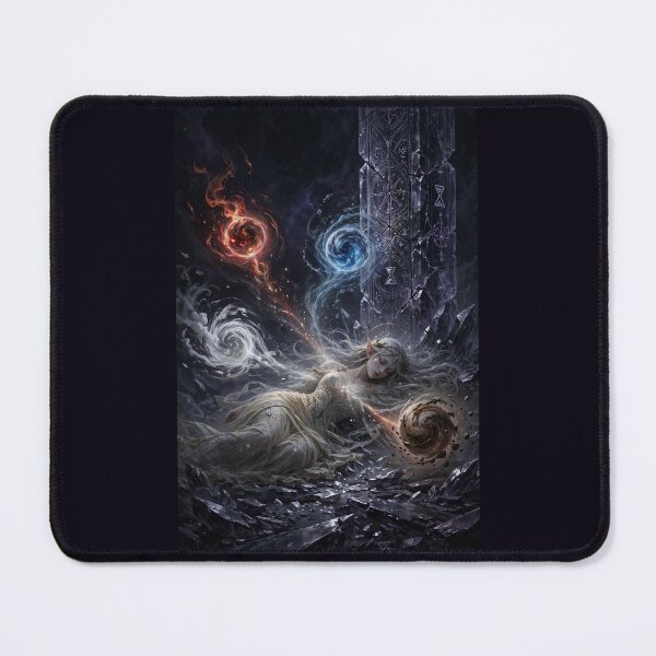 Item preview, Fallen Goddess and the Shattered Elemental Pillars - Dark Fantasy designed and sold by BibdeThaisArt.