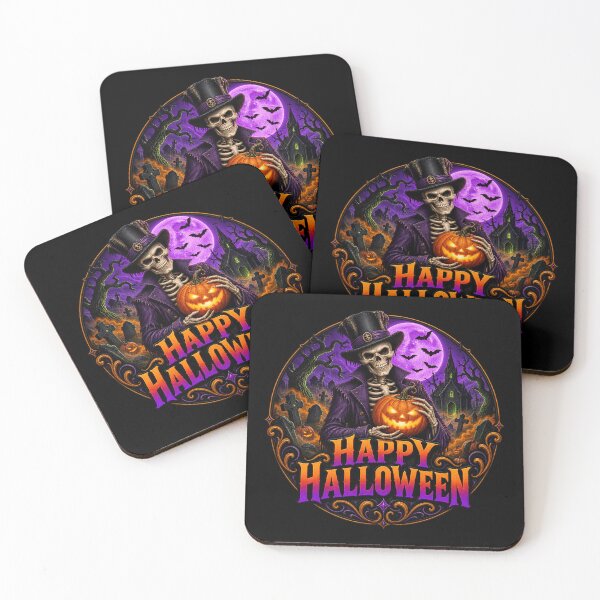 Item preview, Scary Skeleton Happy Halloween Pumpkin Art designed and sold by LuisWorks.
