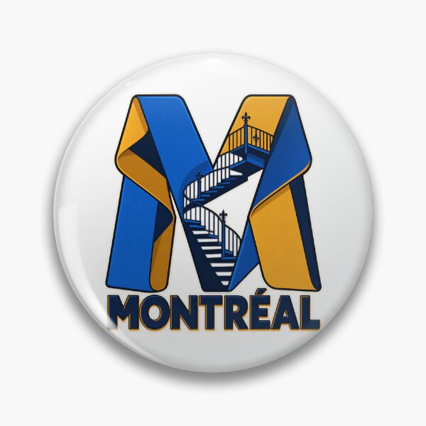 Item preview, Montreal Folded M: Blue and Gold Spiral Stairs designed and sold by Fenay Designs.
