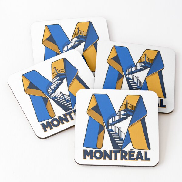 Item preview, Montreal Folded M: Blue and Gold Spiral Stairs designed and sold by Fenay Designs.