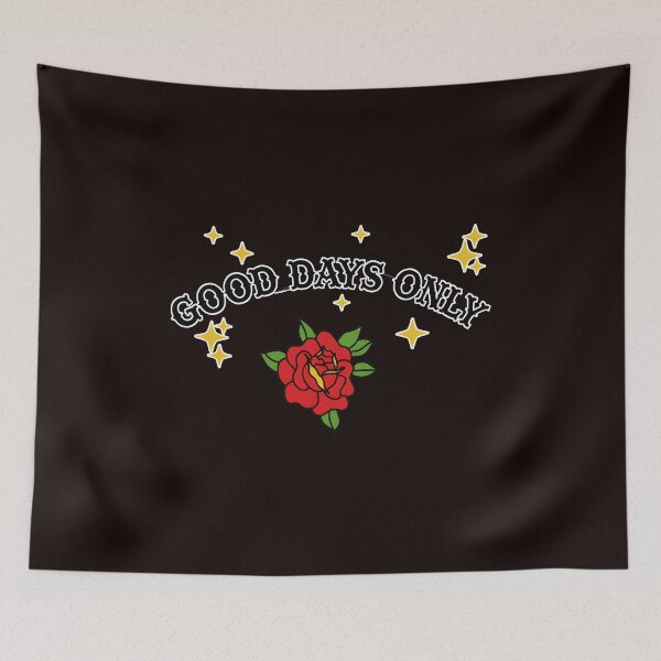 Item preview, Good Days Only Rose Floral Star Retro Ink designed and sold by Mawntsni.