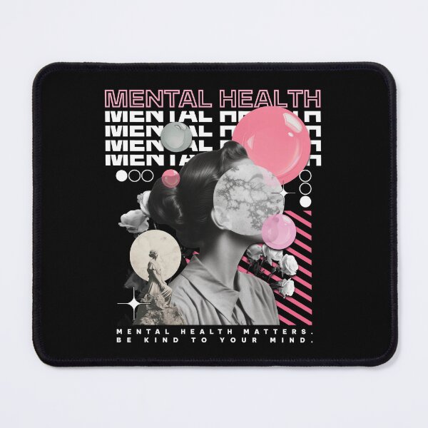 Item preview, MENTAL HEALTH - Mind Collage (Black) designed and sold by Discothreadz.