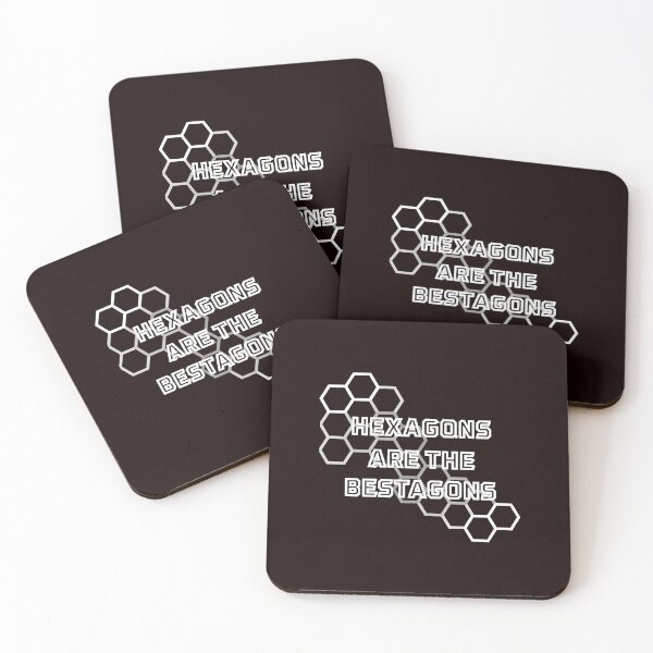 Item preview, Hexagons Are The Bestagons Funny Math Geometry Science Pun designed and sold by ThresholdBlue.