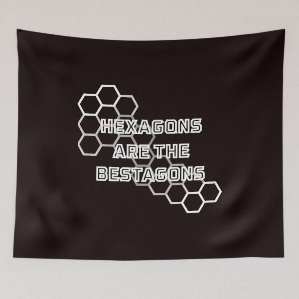 Item preview, Hexagons Are The Bestagons Funny Math Geometry Science Pun designed and sold by ThresholdBlue.