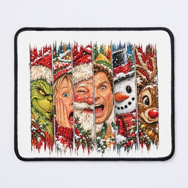 Item preview, Christmas Character Portraits in Colorful Vertical Panels designed and sold by RuperDelois.