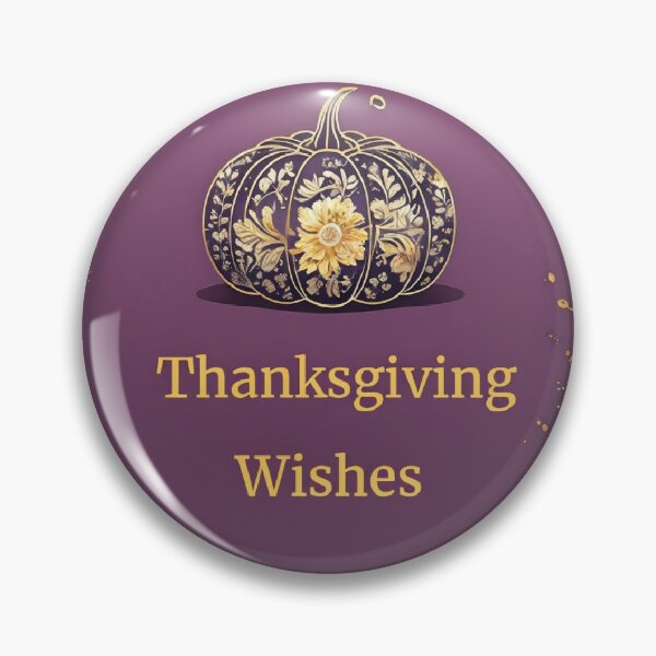 Item preview, Thanksgiving Wishes Elegant Gold Foil Pumpkin Purple Holiday Graphic designed and sold by FestivityFinds.