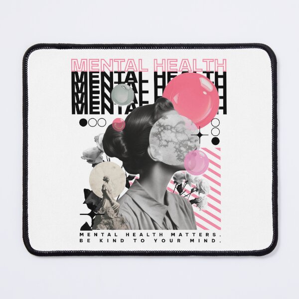 Item preview, MENTAL HEALTH - Mind Collage (Black) designed and sold by Discothreadz.