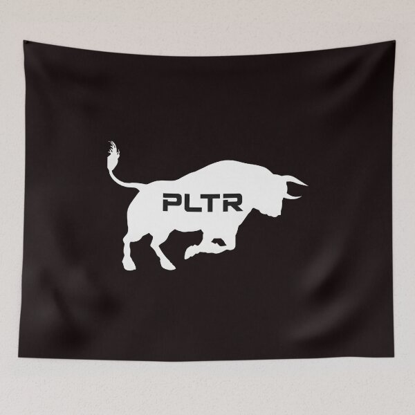 Item preview, PLTR Bull Silhouette Finance Investment  designed and sold by OddCanvasArt.