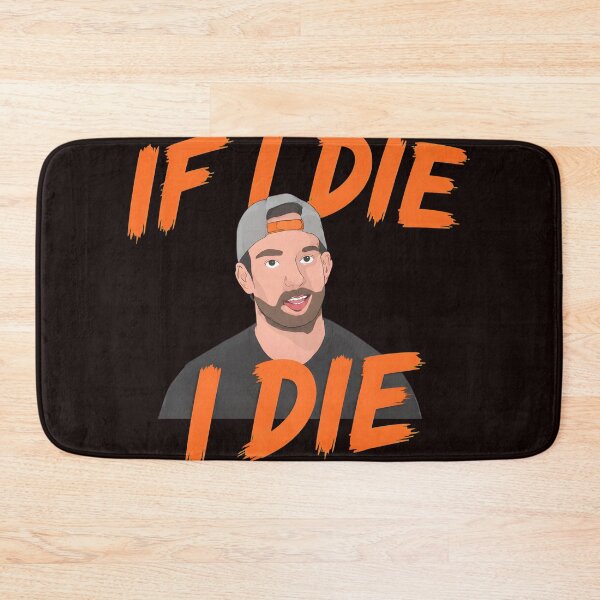 Item preview, If I Die I Die Cartoon Portrait Funny Quote designed and sold by OddCanvasArt.