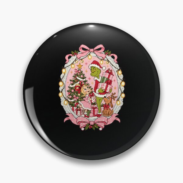 Item preview, Pink Christmas Scene with Bows, Gifts and an Oval Frame designed and sold by Altenpendinton.