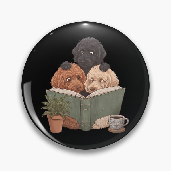 Artikelvorschau, Vintage Goldendoodle liest Buch – lustig für Hundeliebhaber entworfen und verkauft von dian-rody-crest.