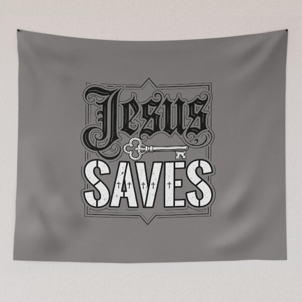 Item preview, Jesus Saves Retro Script Faith Christian T-Shirt-15 designed and sold by SebastianPreu.