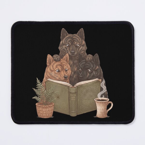 Item preview, Vintage Kai Ken Reading Book Funny Dog Lover designed and sold by dian-rody-crest.