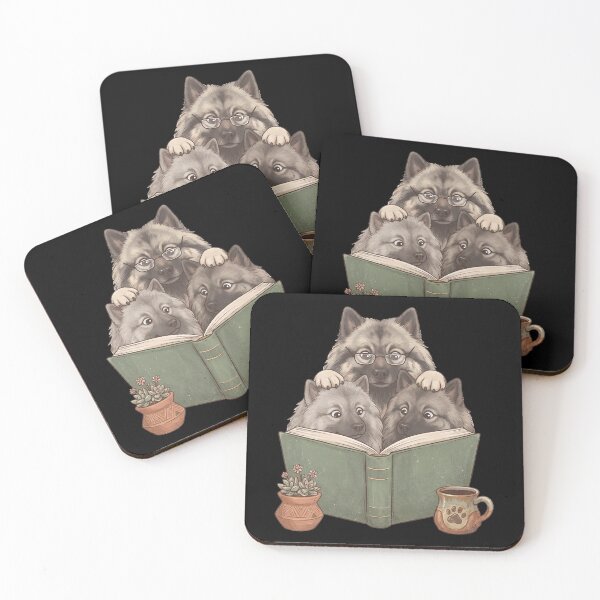 Item preview, Vintage Keeshond Reading Book Funny Dog Lover designed and sold by dian-rody-crest.