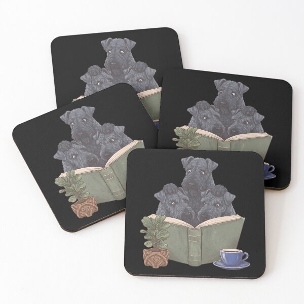 Item preview, Vintage Kerry Blue Terrier Reading Book Funny Dog Lover designed and sold by dian-rody-crest.