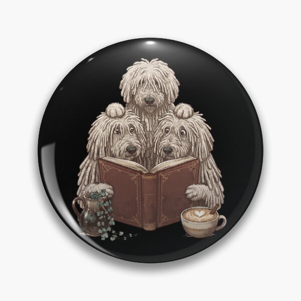 Item preview, Vintage Komondor Reading Book Funny Dog Lover designed and sold by dian-rody-crest.