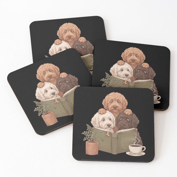 Item preview, Vintage Labradoodle Reading Book Funny Dog Lover designed and sold by dian-rody-crest.