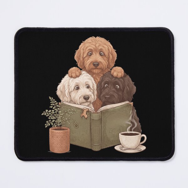 Item preview, Vintage Labradoodle Reading Book Funny Dog Lover designed and sold by dian-rody-crest.