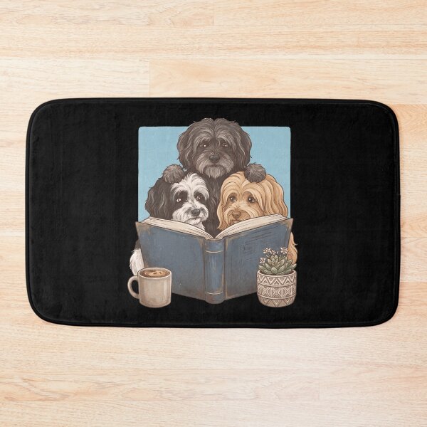 Item preview, Vintage Lowchen Reading Book Funny Dog Lover designed and sold by dian-rody-crest.