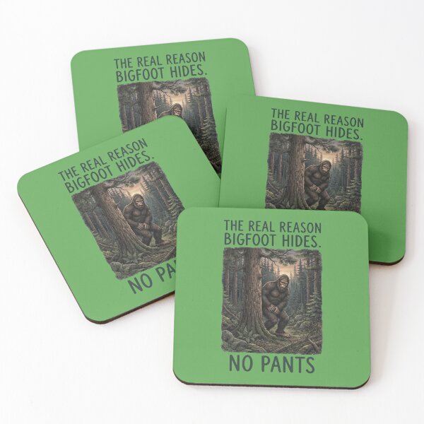 Item preview, The Real Reason Bigfoot Hides No Pants Funny Sasquatch Forest Design designed and sold by FrozenFits.