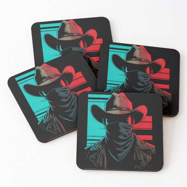 Item preview, Masked Cowboy Outlaw Retro Western Bandana designed and sold by Stupid Shirts.