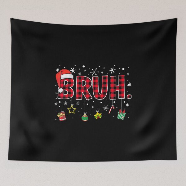 Item preview, Red Plaid Christmas Lettering with Hanging Ornaments designed and sold by DaphoLatara.