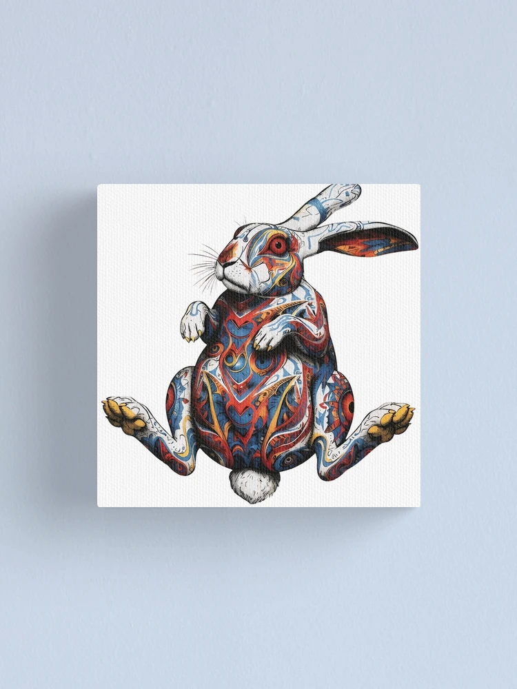 Thumbnail 1 of 3, Canvas Print, Intricate Rabbit designed and sold by RENcraft.