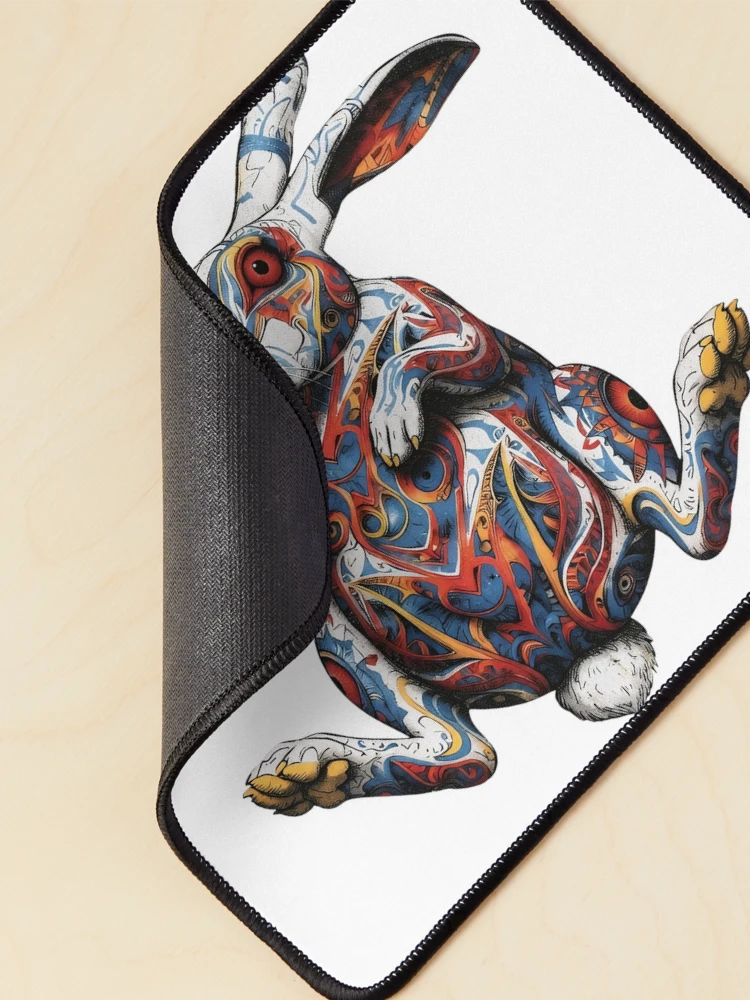 Thumbnail 2 of 5, Mouse Pad, Intricate Rabbit designed and sold by RENcraft.